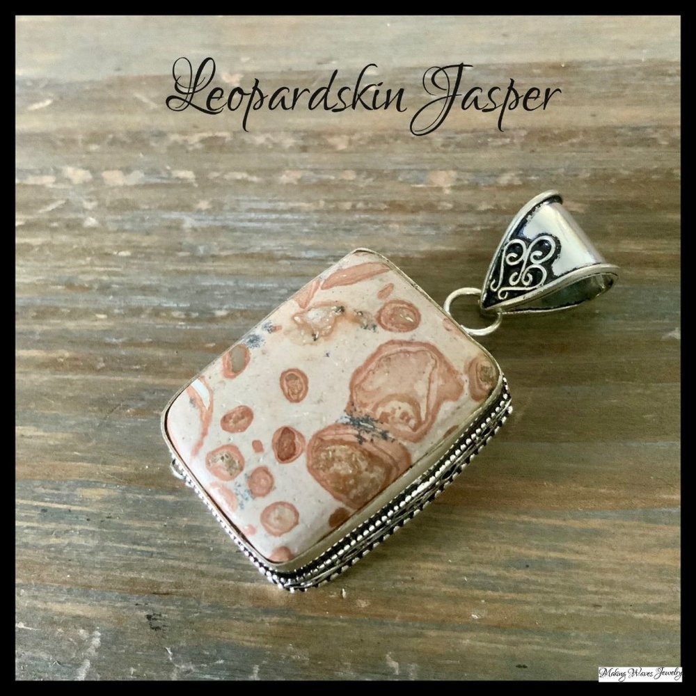 Leopardskin Jasper Silver Pendant